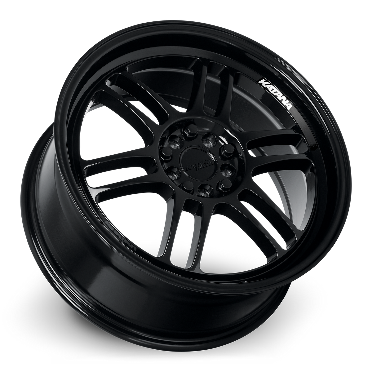 KATANA RACING KR02 Glossy Black | 18x8.0 | 5x112/5x114.3 | +40mm | KR02-188012GB