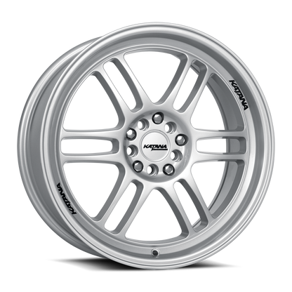 KATANA RACING KR02 Glossy Sliver | 17x7.5 | 4x100/4x114.3 | +40mm | KR02-177501GS