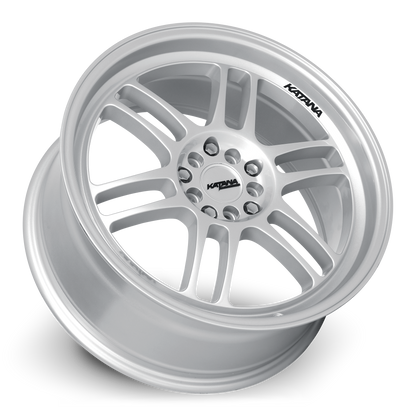 KATANA RACING KR02 Glossy Sliver | 18x8.0 | 5x108/5x114.3 | +40mm | KR02-188008GS