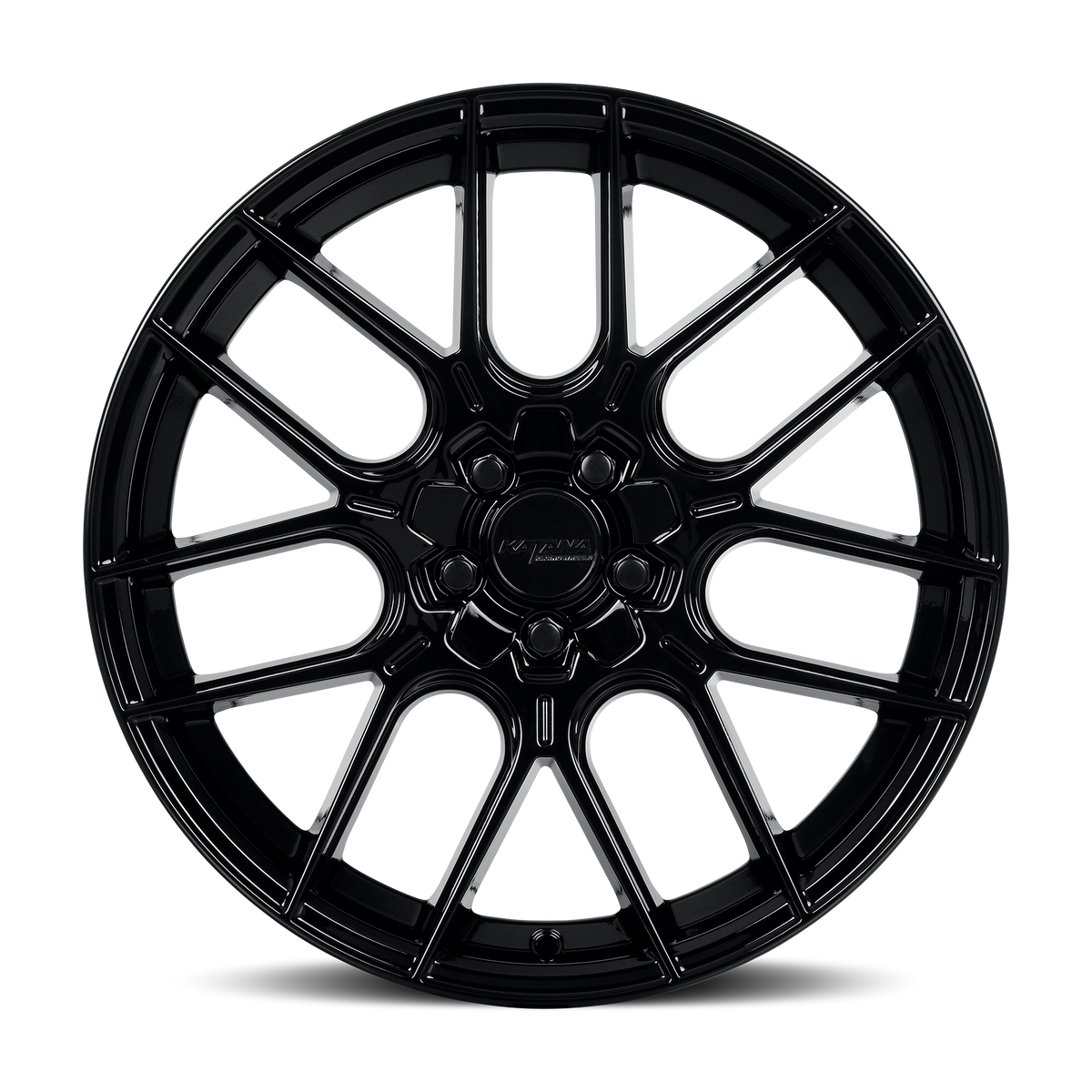 KATANA RACING KR04 Glossy Black | 20x8.5 | 5x108/5x114.3 | +40mm | KR04-208508GB