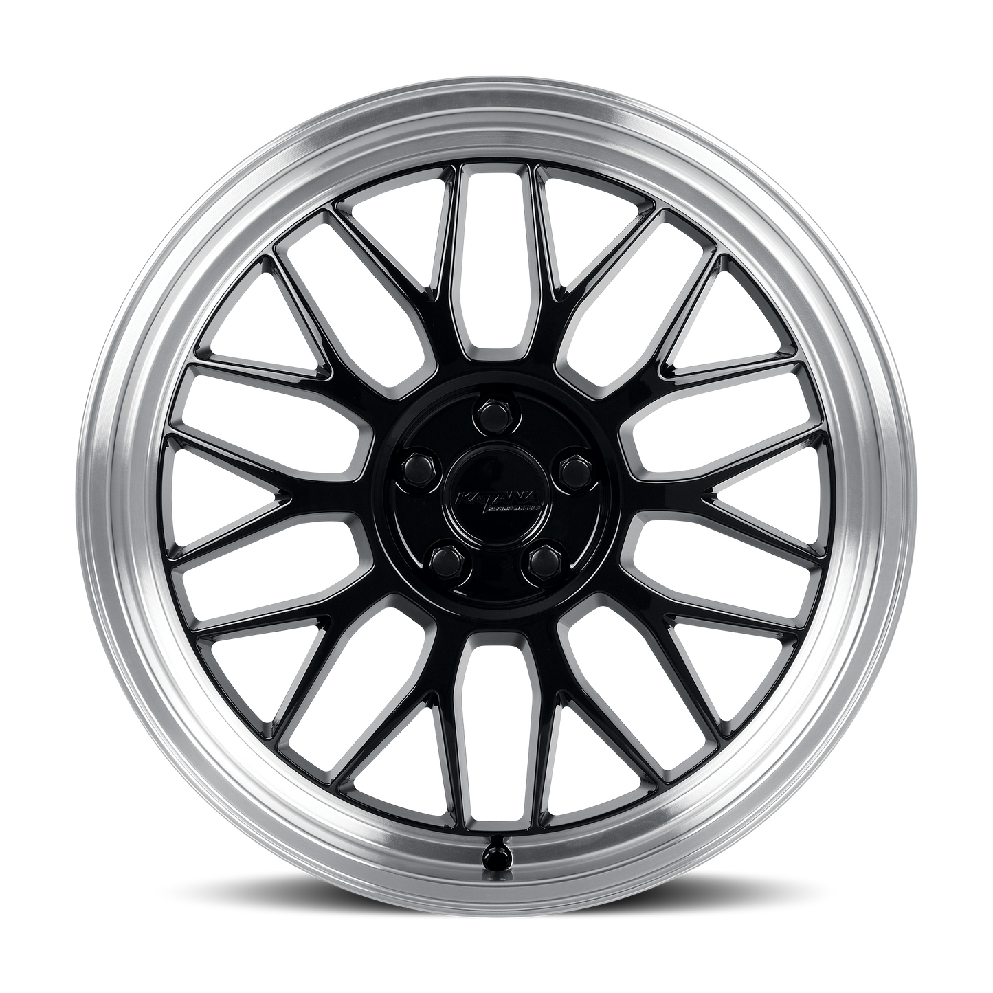 KATANA RACING KR06 Glossy Gun Metal Machine Lip | 18x8.0 | 5x112 | +40mm | KR06-188052GML
