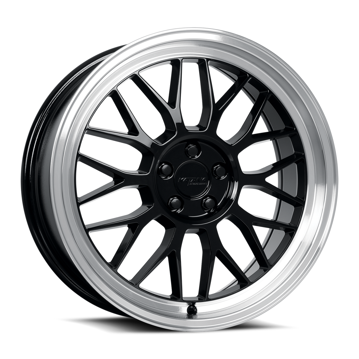 KATANA RACING KR06 Glossy Black Machined Lip | 18x8.0 | 5x108 | +40mm | KR06-188058GBL