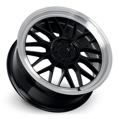 KATANA RACING KR06 Glossy Gun Metal Machine Lip | 18x8.0 | 5x100 | +40mm | KR06-188050GML