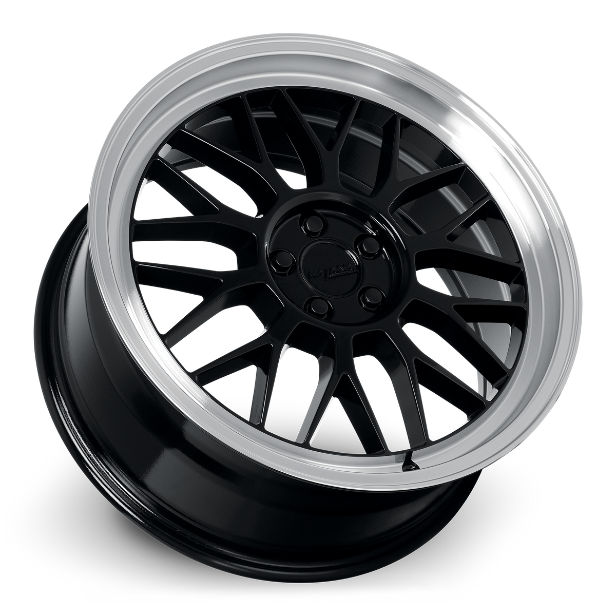 KATANA RACING KR06 Glossy Black Machined Lip | 18x8.0 | 5x110 | +40mm | KR06-188051GBL