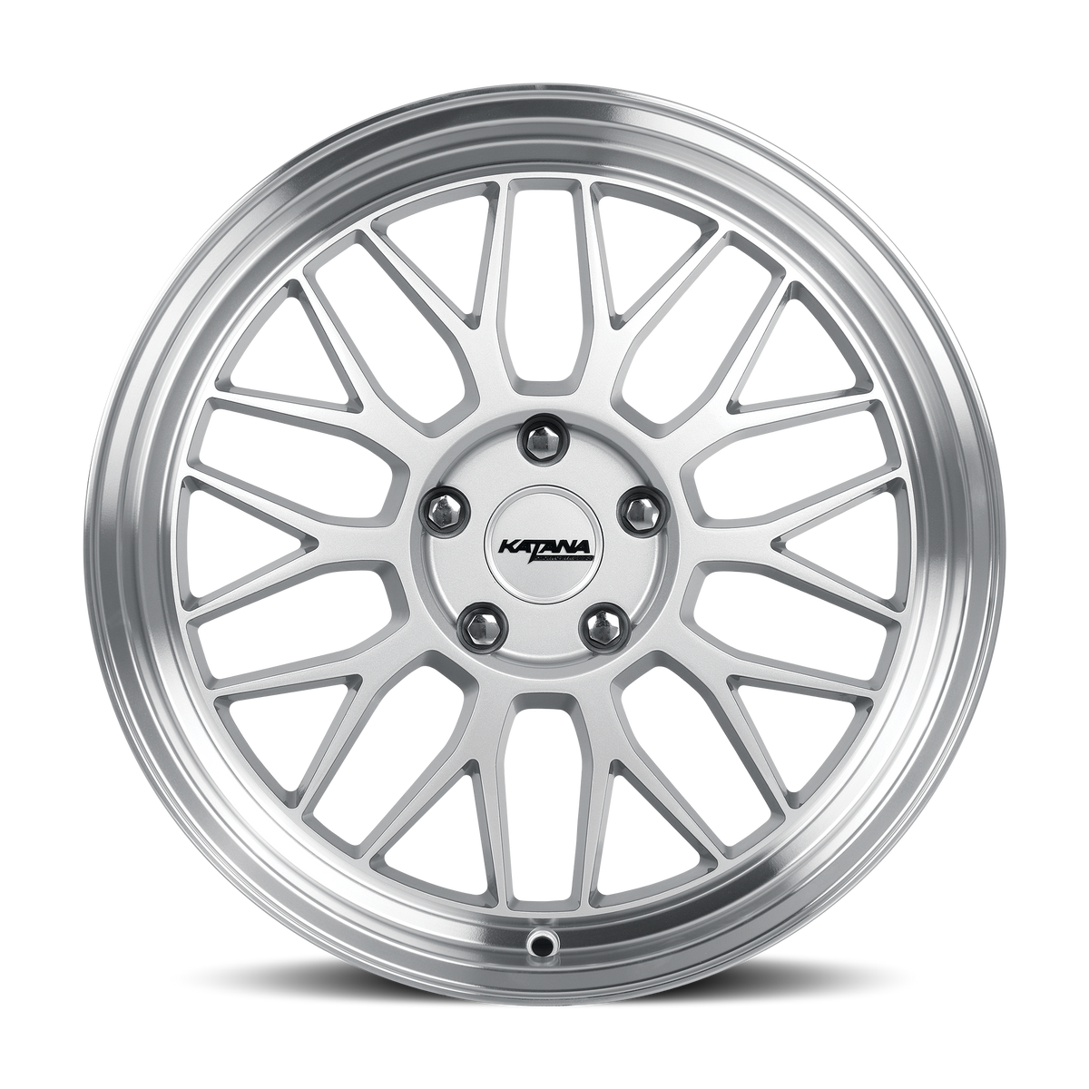 KATANA RACING KR06 Glossy Silver Machine Lip | 18x8.0 | 5x105 | +40mm | KR06-188056GSL