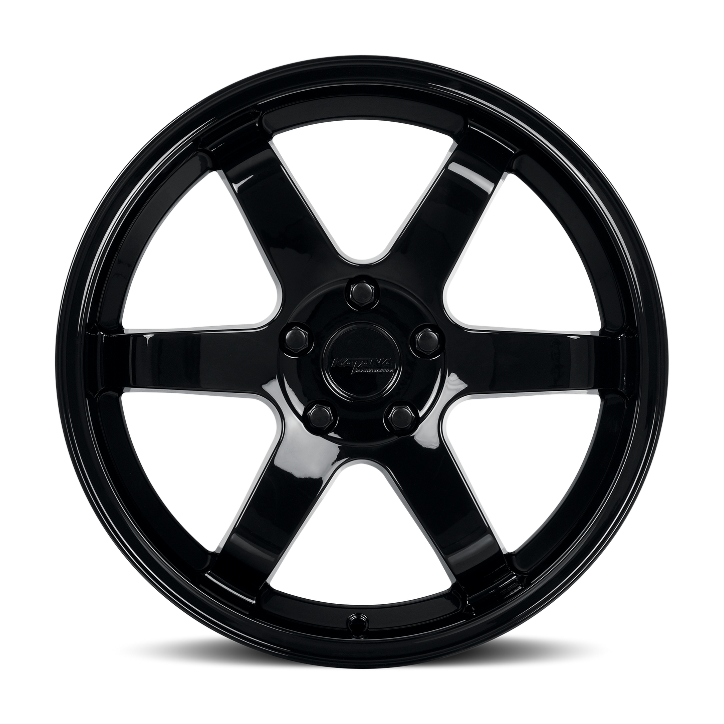 KATANA RACING KR08 Glossy Black | 17x7.5 | 5x114.3 | +40mm | KR08-177554GB