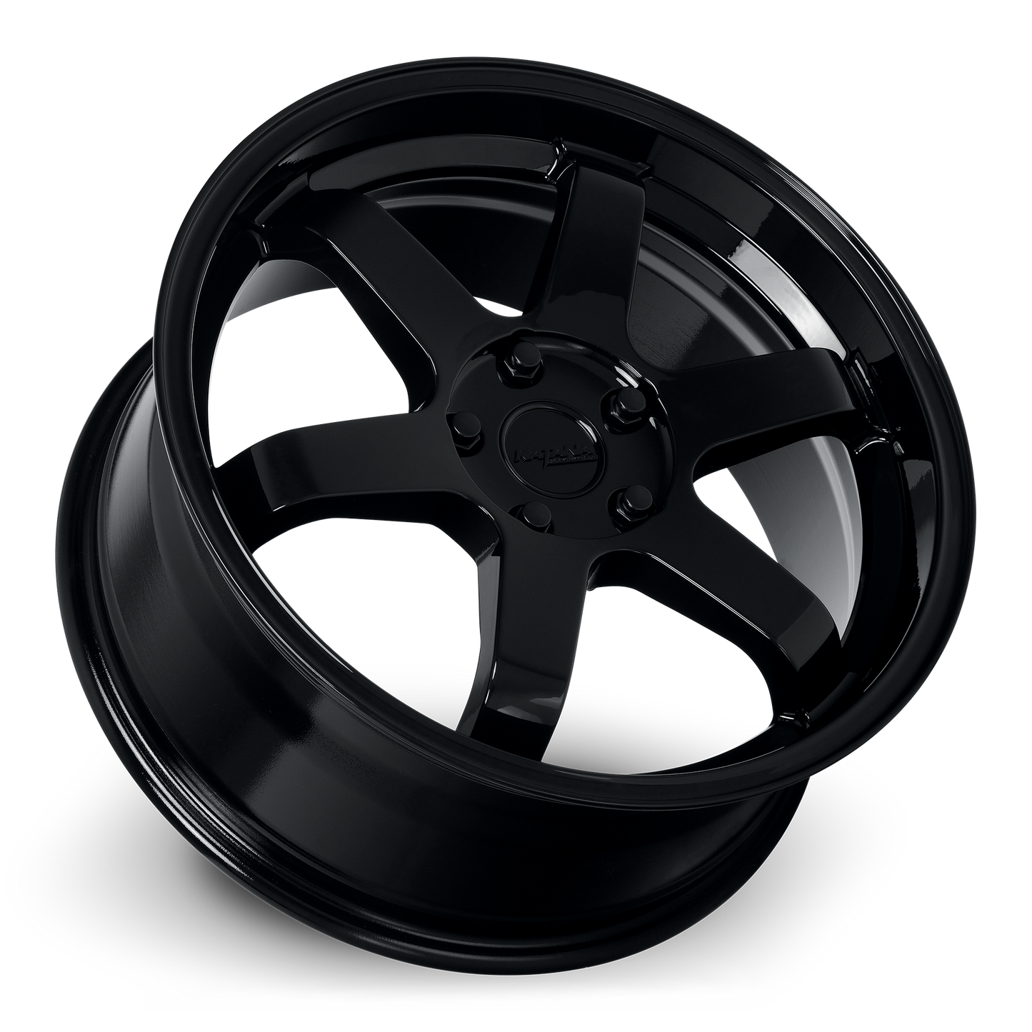 KATANA RACING KR08 Glossy Black | 17x7.5 | 5x100 | +40mm | KR08-177550GB