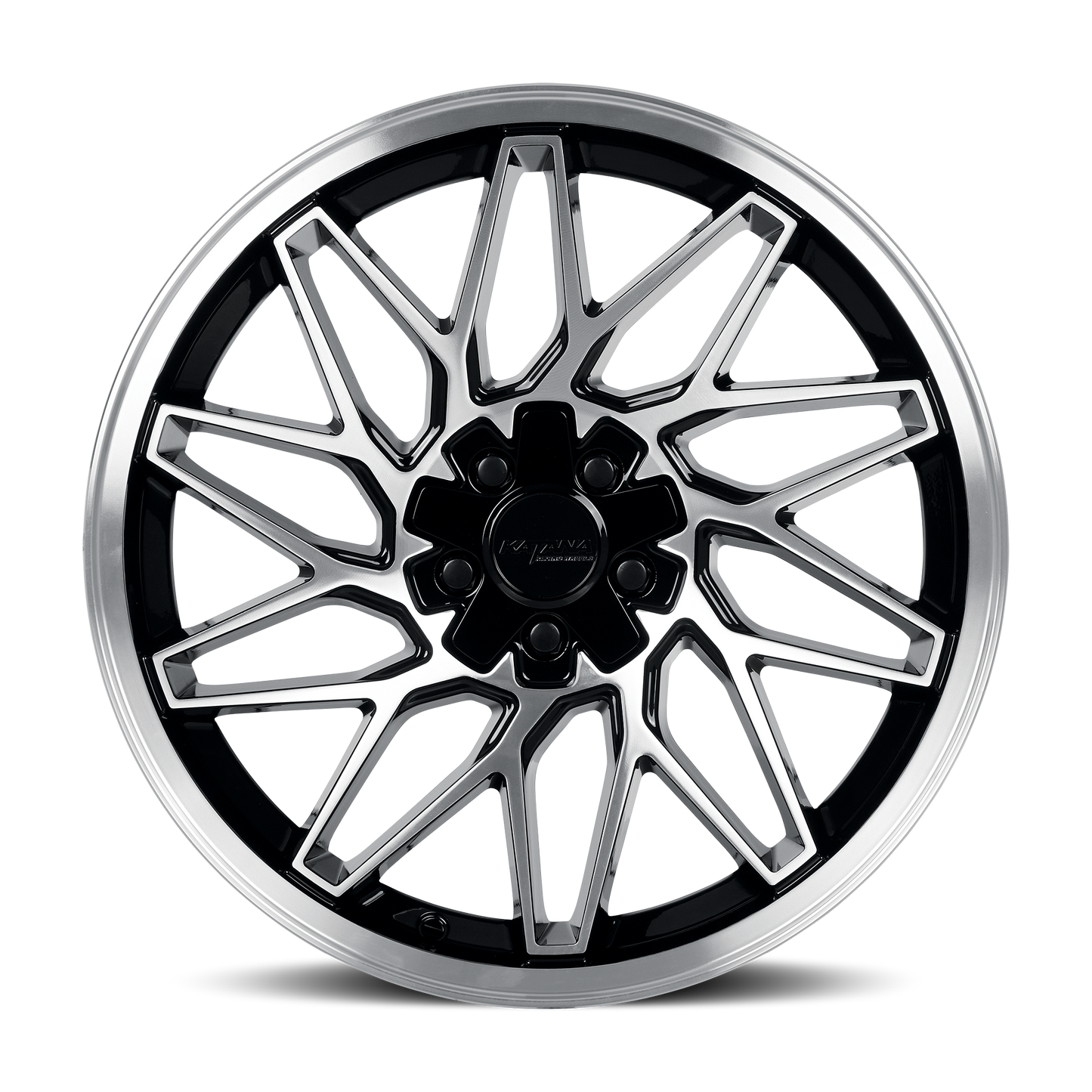 KATANA RACING KR09 Glossy Black Machined Face | 18x8.0 | 5x120/5x114.3 | +40mm | KR09-188014GBF