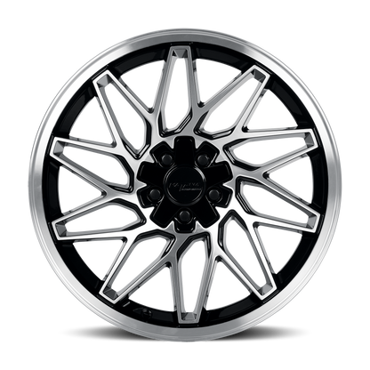 KATANA RACING KR09 Glossy Black Machined Face | 18x8.0 | 5x120/5x114.3 | +40mm | KR09-188014GBF