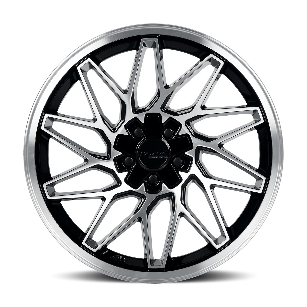 KATANA RACING KR09 Glossy Black Machined Face | 18x8.0 | 5x112/5x114.3 | +40mm | KR09-188012GBF