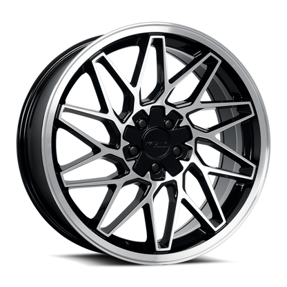KATANA RACING KR09 Glossy Black Machined Face | 18x8.0 | 5x108/5x114.3 | +40mm | KR09-188008GBF