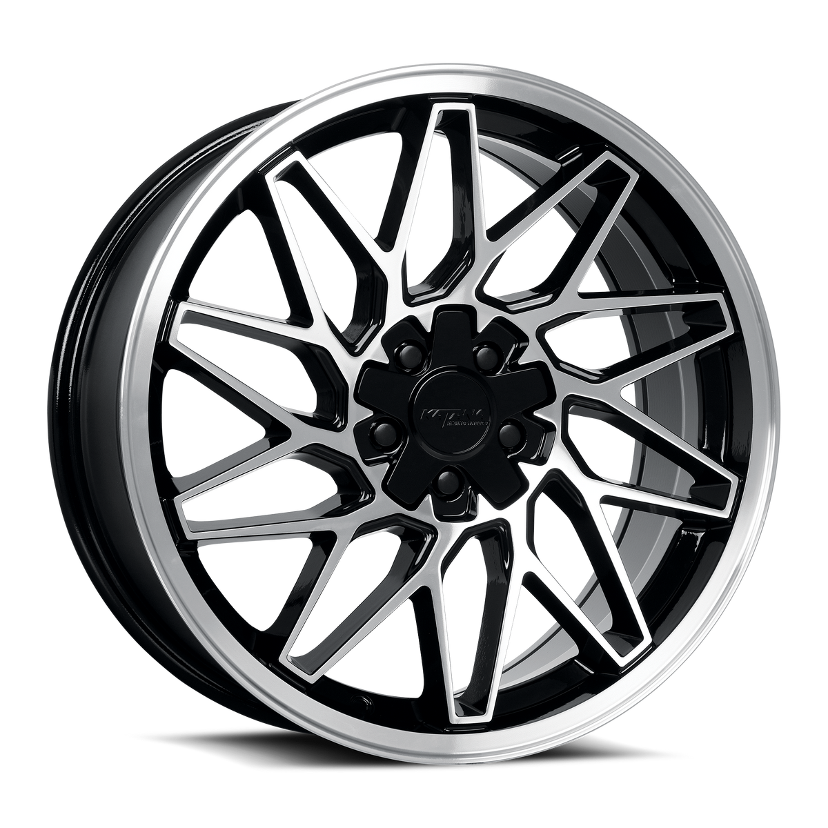 KATANA RACING KR09 Glossy Black Machined Face | 18x8.0 | 5x120/5x114.3 | +40mm | KR09-188014GBF