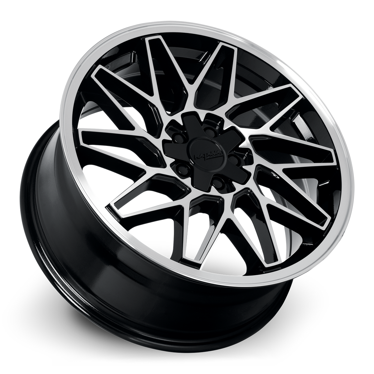 KATANA RACING KR09 Glossy Black Machined Face | 18x8.0 | 5x112/5x114.3 | +40mm | KR09-188012GBF
