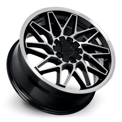 KATANA RACING KR09 Glossy Black Machined Face | 18x8.0 | 5x120/5x114.3 | +40mm | KR09-188014GBF