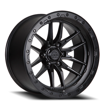 KRAWLER | 17X9 | 5X127 | -12 | MATTE BLACK W MATTE BLACK RING | KRAWLER-7957MB