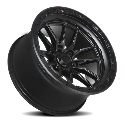 KRAWLER | 17X9 | 6X135 | -12 | MATTE BLACK W MATTE BLACK RING | KRAWLER-7963MB - Image 2