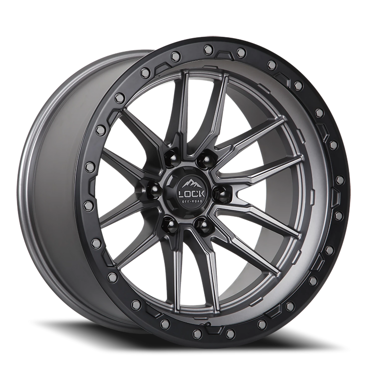 KRAWLER | 17X9 | 5X127 | -12 | MATTE GREY W MATTE BLACK RING | KRAWLER-7957MGMBR