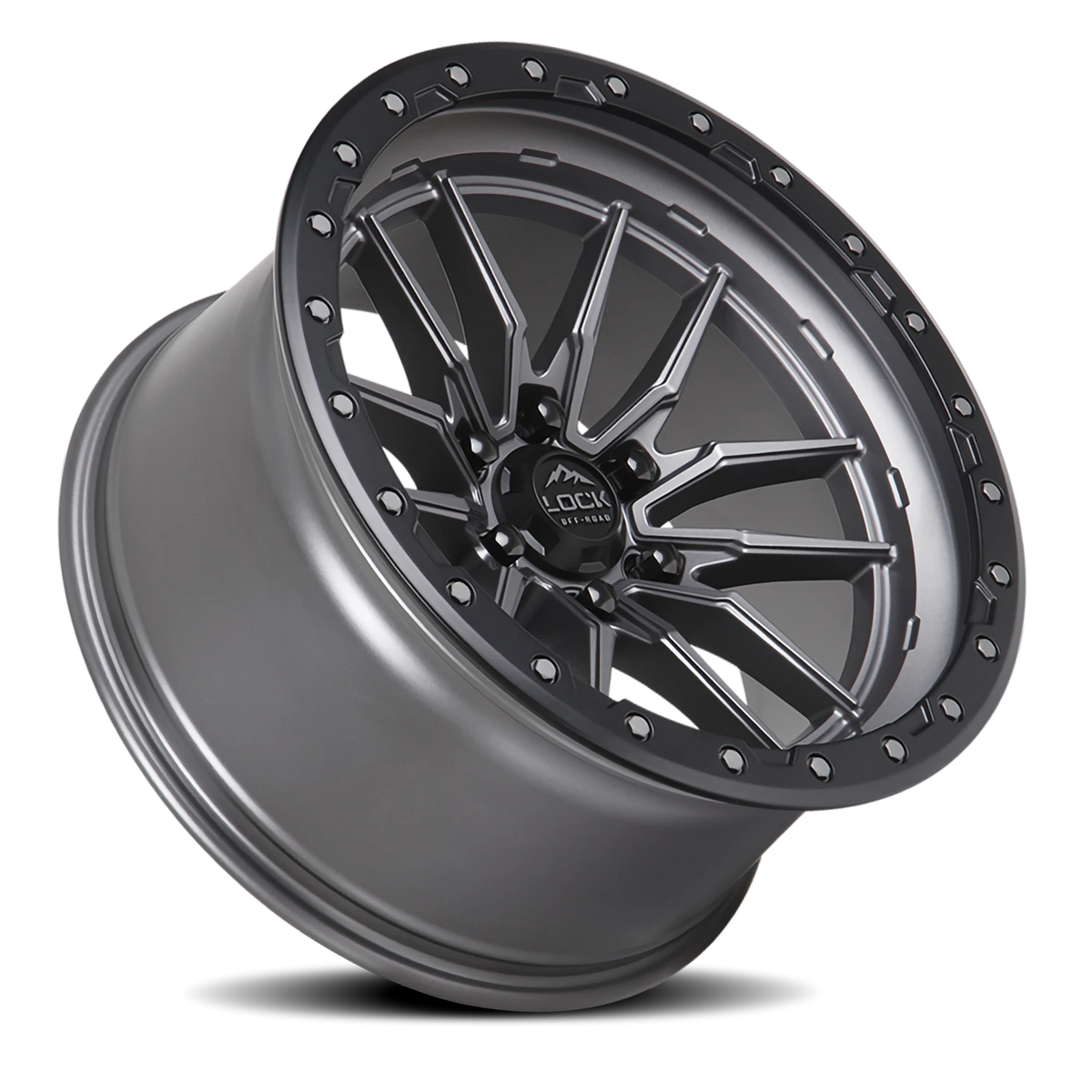 KRAWLER | 17X9 | 5X127 | -12 | MATTE GREY W MATTE BLACK RING | KRAWLER-7957MGMBR - Image 2