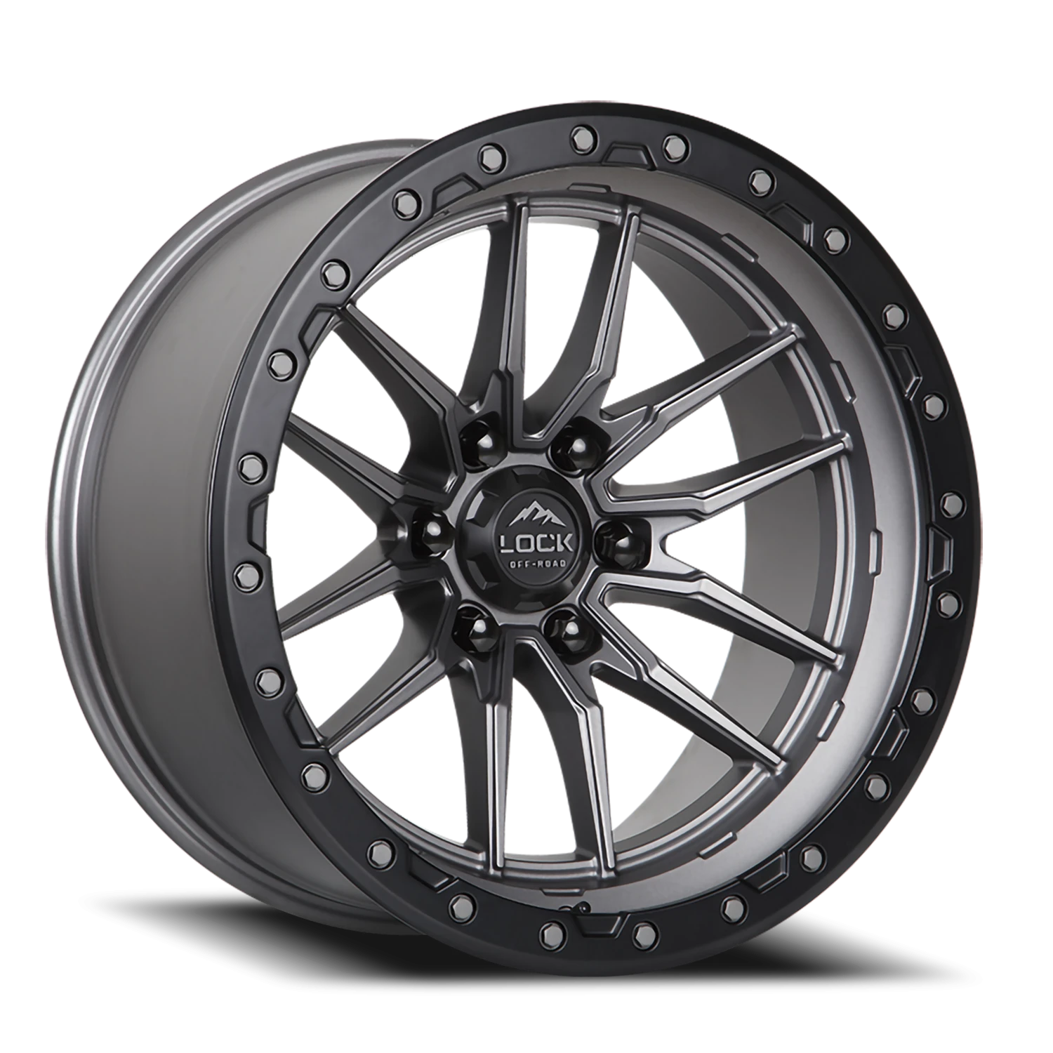KRAWLER | 17X9 | 6X135 | -12 | MATTE GREY W MATTE BLACK RING | KRAWLER-7963MGMBR