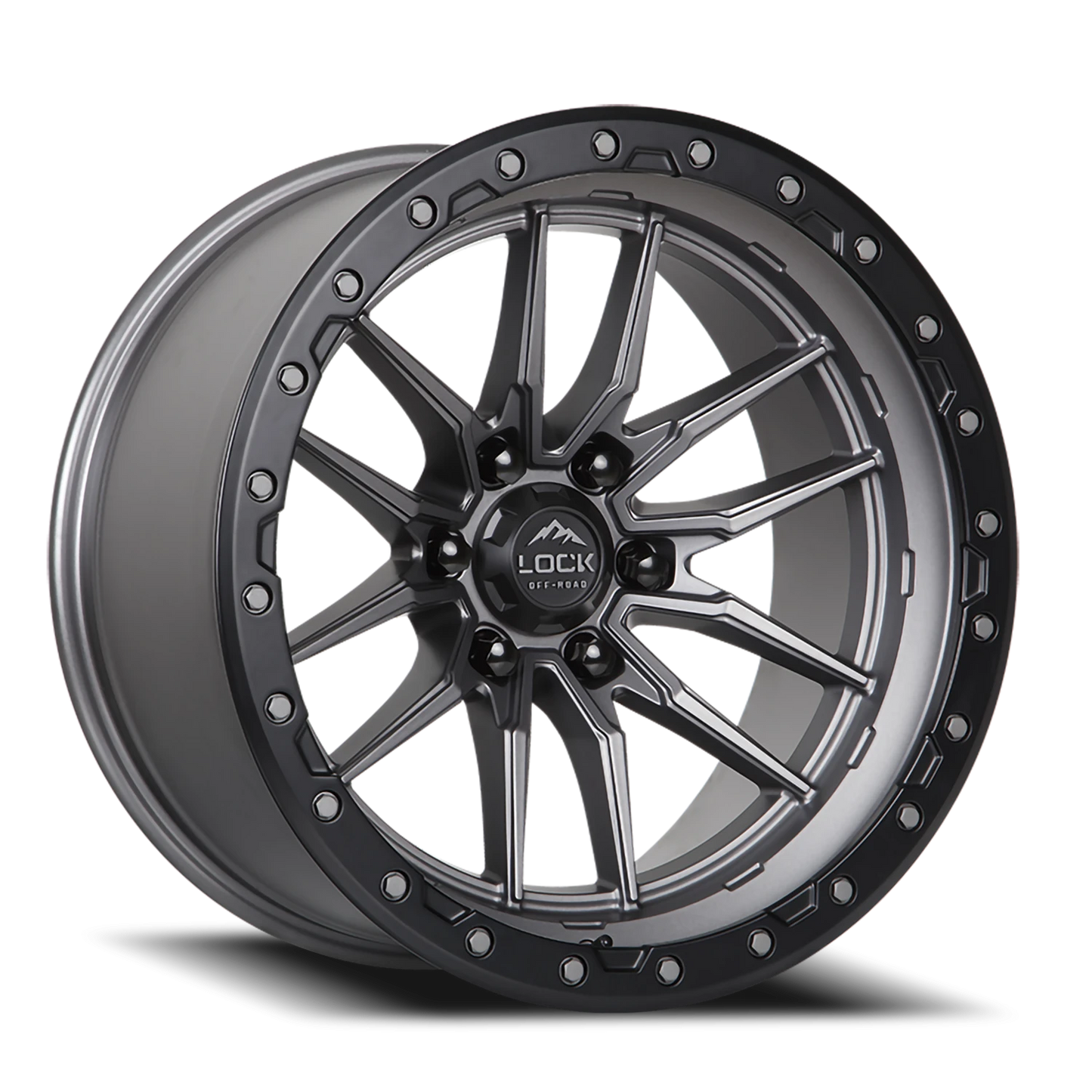 KRAWLER | 20X9 | 8X165.1 | +20 | MATTE GREY W MATTE BLACK RING | KRAWLER-2986MGMBR20