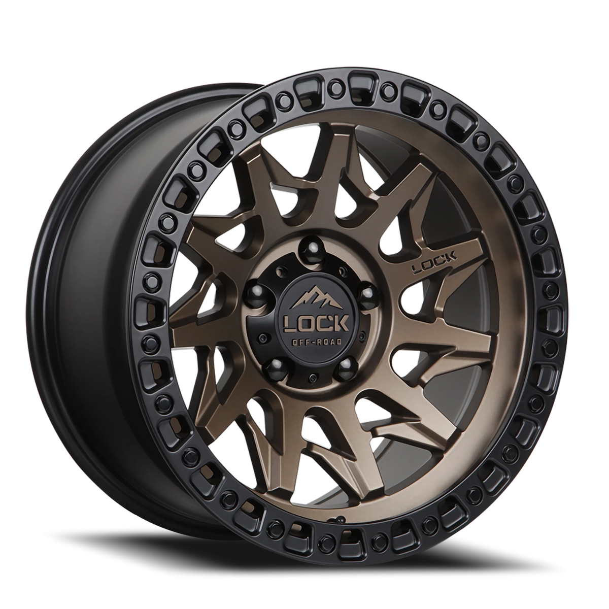 LUNATIC | 17X9 | 5X127 | +1 | MATTE BRONZE W MATTE BLACK RING | LUNATIC-7957MRMBR1