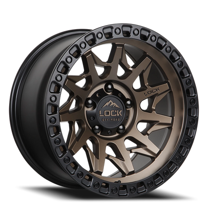 LUNATIC | 17X9 | 5X127 | +1 | MATTE BRONZE W MATTE BLACK RING | LUNATIC-7957MRMBR1