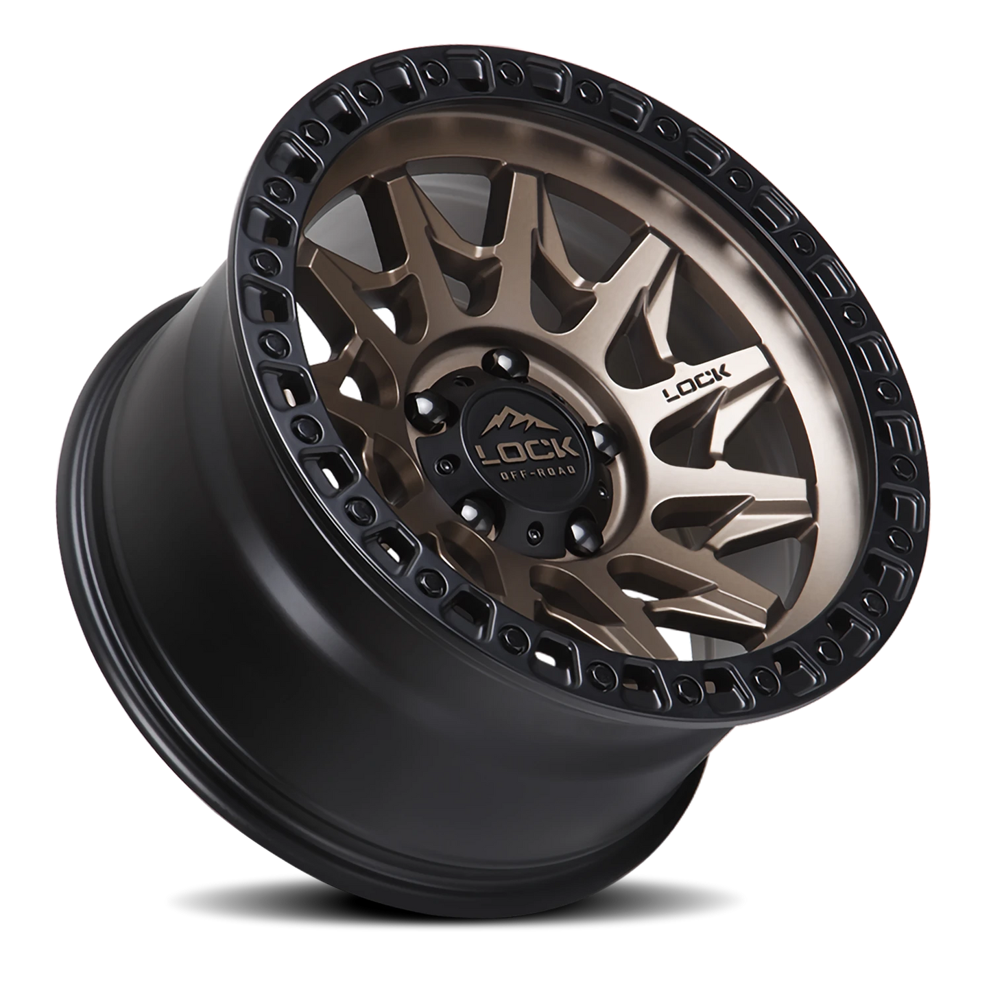 LUNATIC | 17X9 | 8X165.1 | -12 | MATTE BRONZE W MATTE BLACK RING | LUNATIC-7986MRMBR12N - Image 2