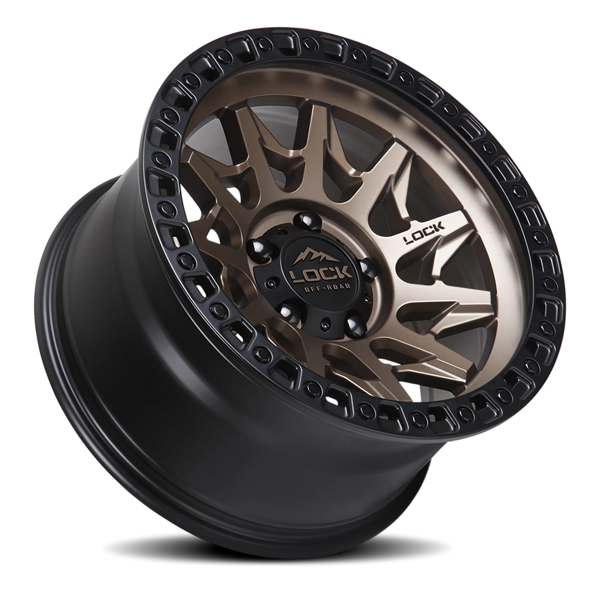 LUNATIC | 17X9 | 8X165.1 | -12 | MATTE BRONZE W MATTE BLACK RING | LUNATIC-7986MRMBR12N - Image 2