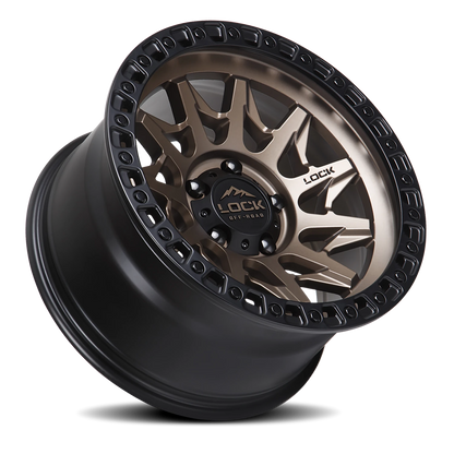 LUNATIC | 17X9 | 8X165.1 | -12 | MATTE BRONZE W MATTE BLACK RING | LUNATIC-7986MRMBR12N - Image 2