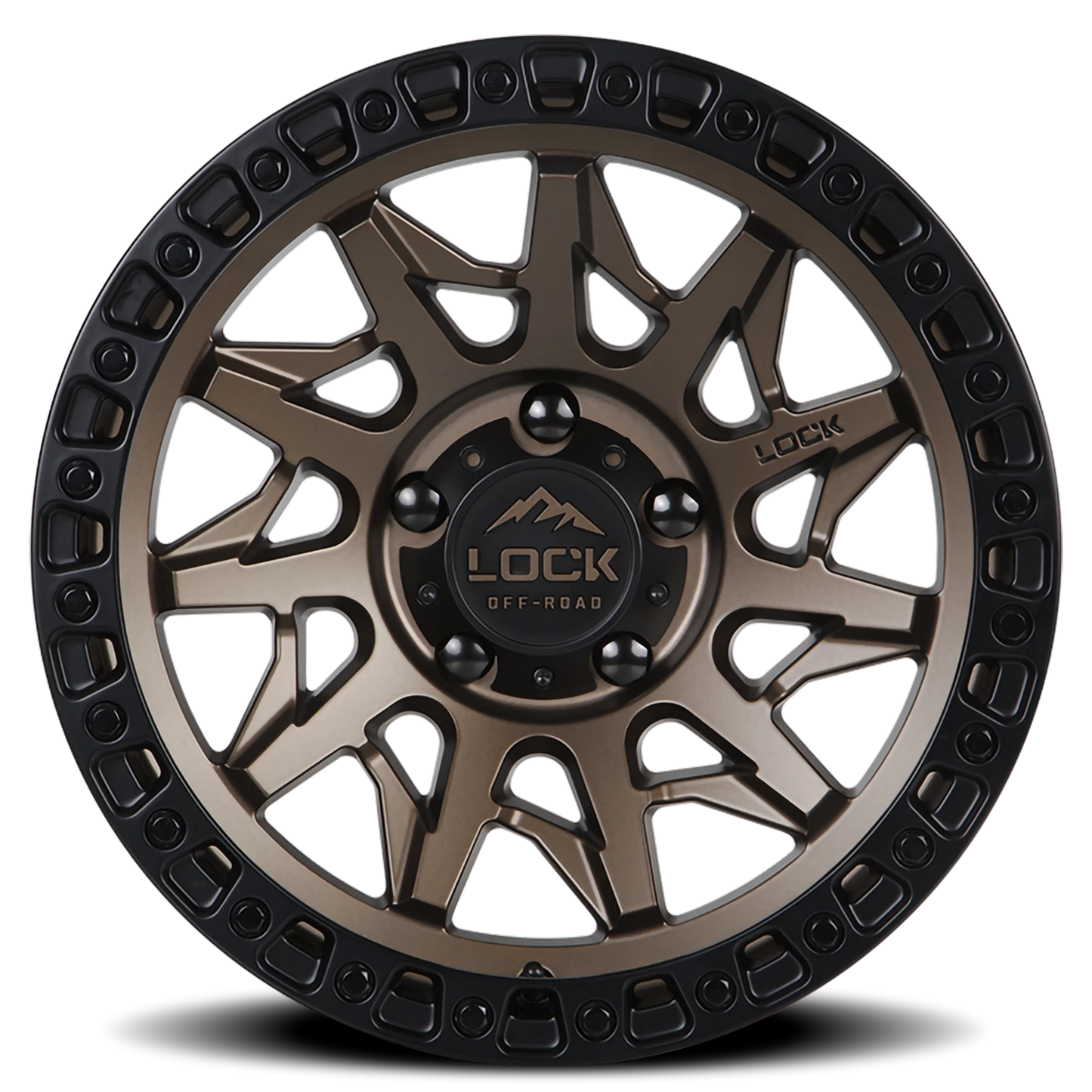 LUNATIC | 17X9 | 8X165.1 | -12 | MATTE BRONZE W MATTE BLACK RING | LUNATIC-7986MRMBR12N - Image 3
