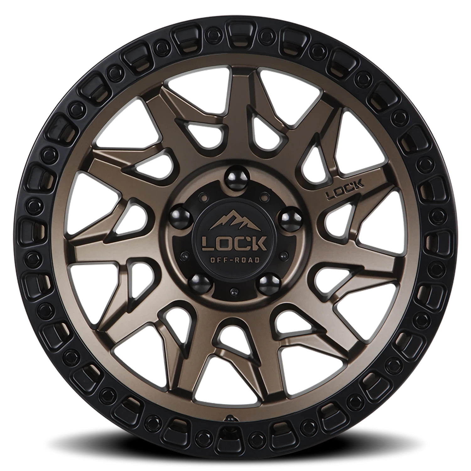 LUNATIC | 17X9 | 8X165.1 | -12 | MATTE BRONZE W MATTE BLACK RING | LUNATIC-7986MRMBR12N - Image 3