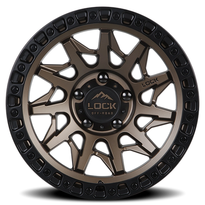 LUNATIC | 17X9 | 8X165.1 | -12 | MATTE BRONZE W MATTE BLACK RING | LUNATIC-7986MRMBR12N - Image 3
