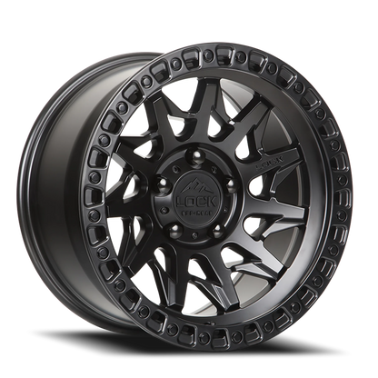 LUNATIC | 17X9 | 8X165.1 | -12 | MATTE BLACK W MATTE BLACK RING | LUNATIC-7986MB12N