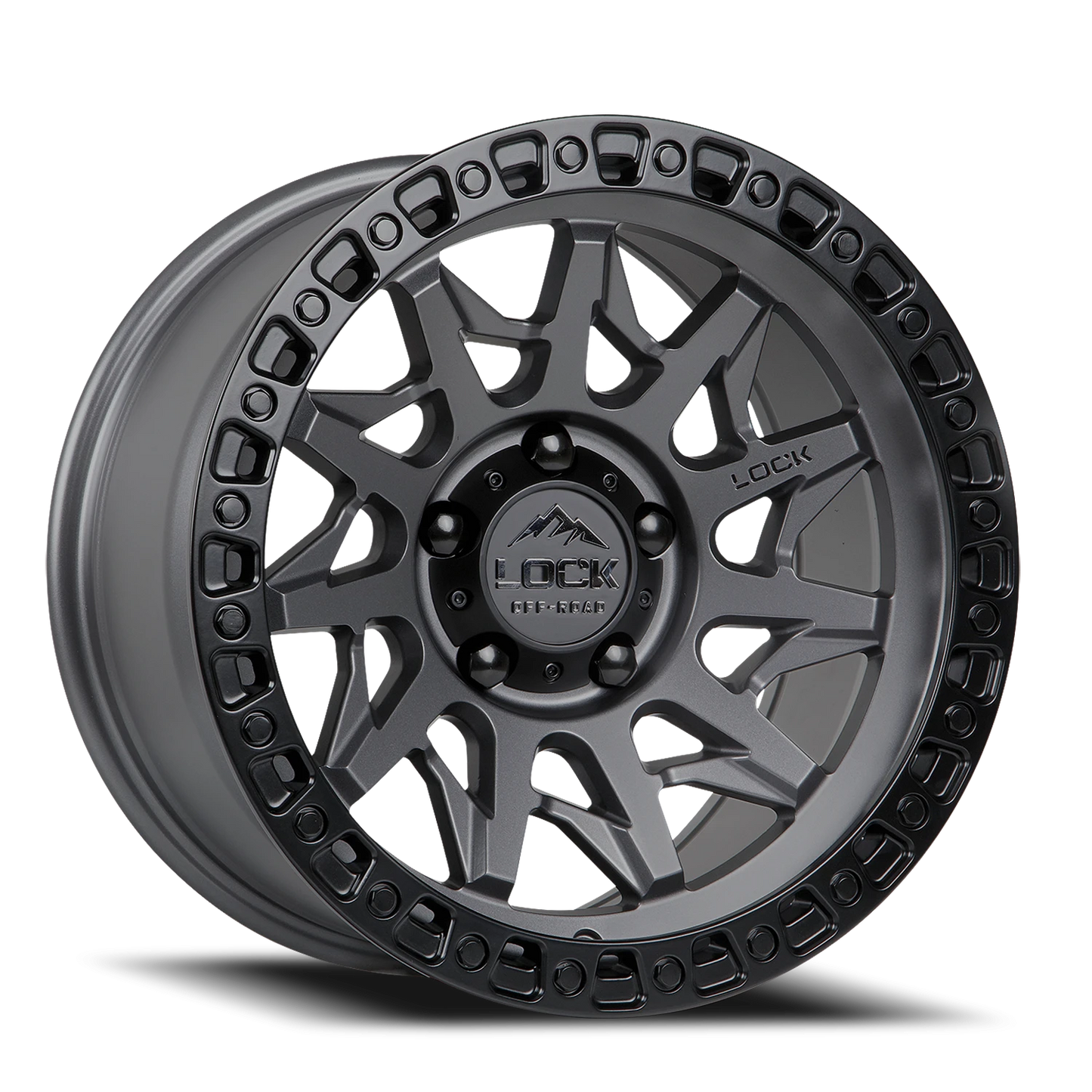 LUNATIC | 17X9 | 6X139.7 | +1 | MATTE GREY W MATTE BLACK RING | LUNATIC-7969MGMBR1