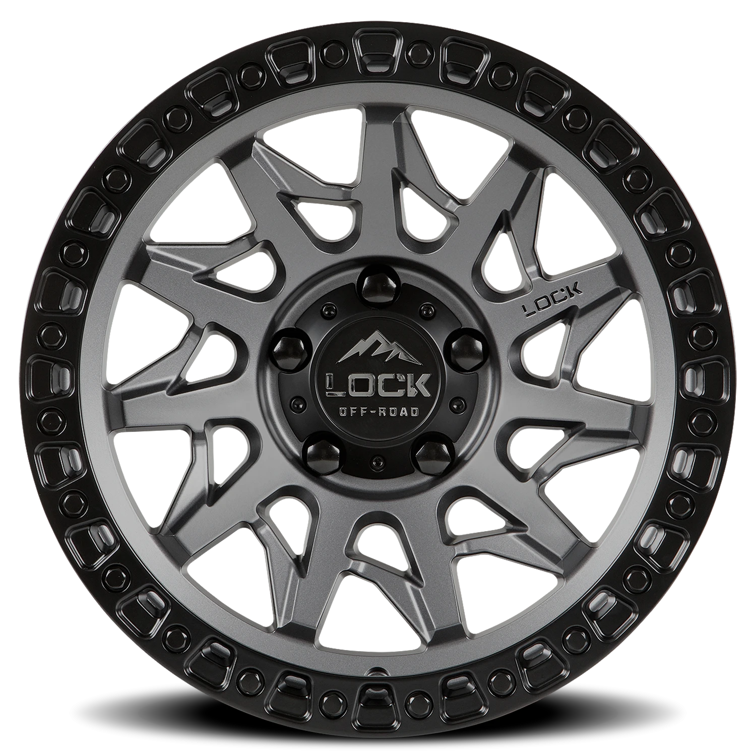 LUNATIC | 20X9 | 8X170 | +20 | MATTE GREY W MATTE BLACK RING | LUNATIC-2987MGMBR20 - Image 3