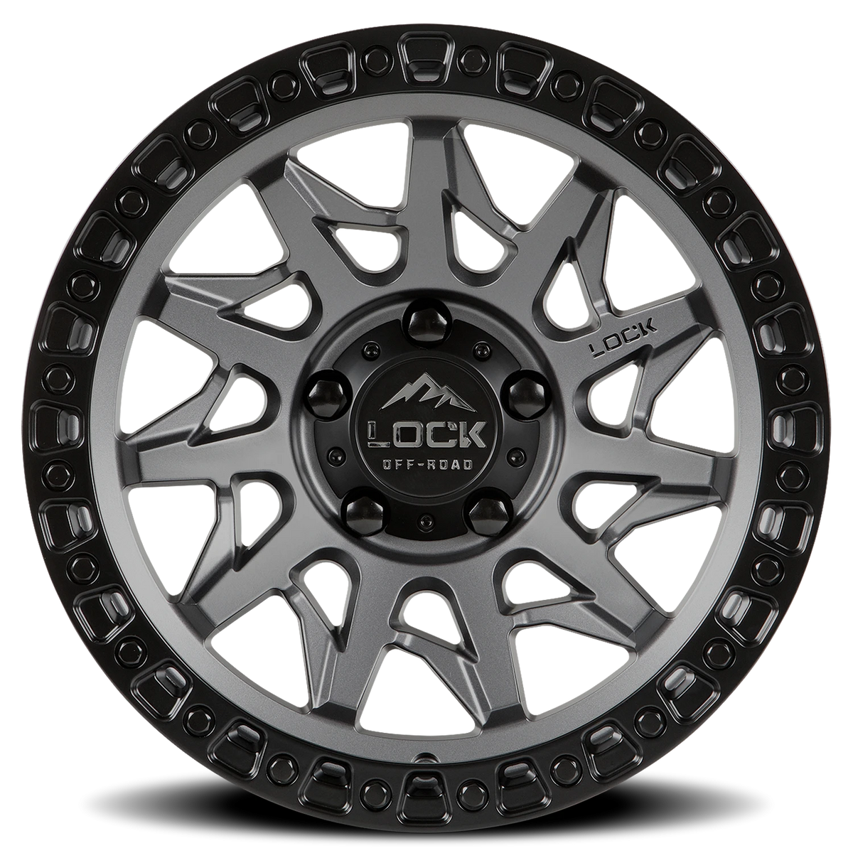 LUNATIC | 17X9 | 8X170 | +1 | MATTE GREY W MATTE BLACK RING | LUNATIC-7987MGMBR - Image 3