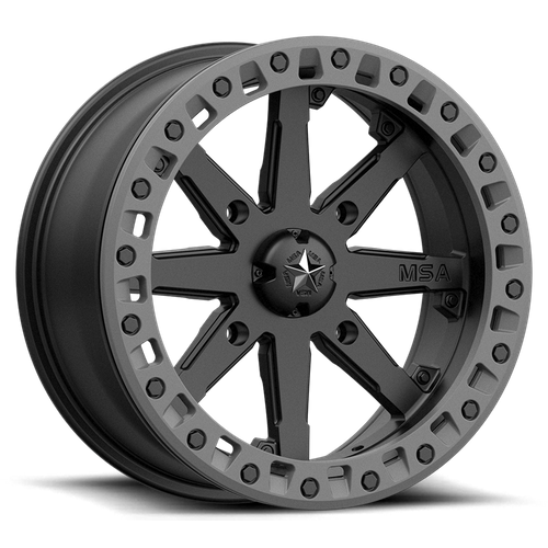 MSA Offroad Wheels | M31 LOK2 BEADLOCK | 15.0x7.00 | 4X110 | 0 | SATIN BLACK W/ MATTE GRAY RING