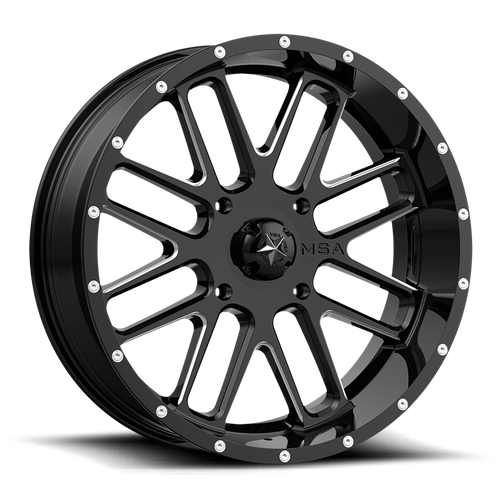 MSA Offroad Wheels | M35 BANDIT | 18.0x7.00 | 4X137 | 0 | GLOSS BLACK MILLED