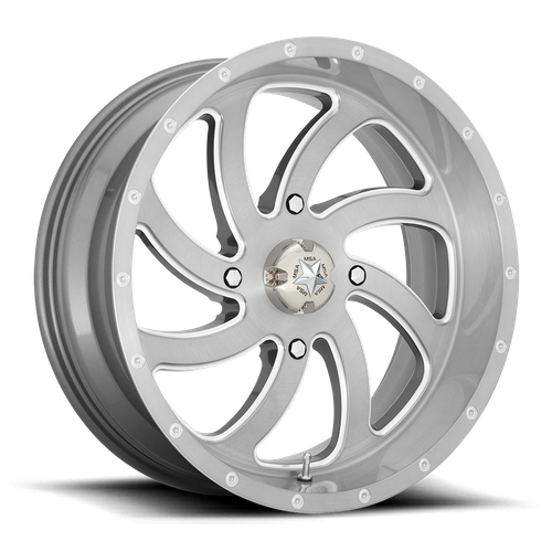MSA Offroad Wheels | M36 SWITCH | 20.0x7.00 | 4X156 | 0 | BRUSHED TITANIUM