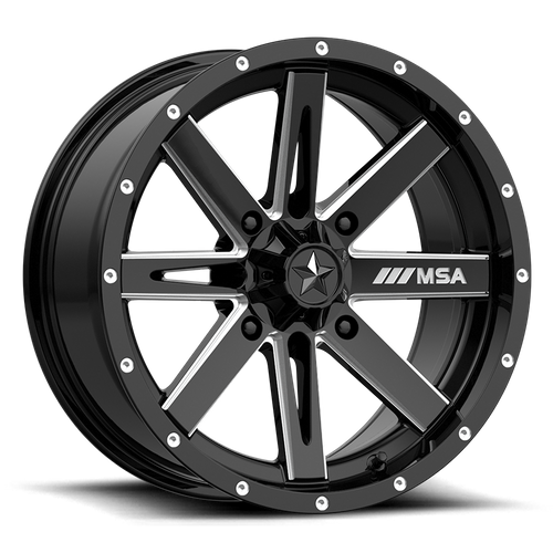 MSA Offroad Wheels | M41 BOXER | 14.0x7.00 | 4X110 | -47 | GLOSS BLACK MILLED