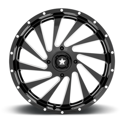 MSA Offroad Wheels | M46 BLADE | 22.0x7.00 | 4X156 | 0 | GLOSS BLACK MILLED