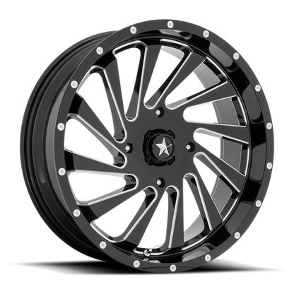 MSA Offroad Wheels | M46 BLADE | 20.0x7.00 | 4X156 | 0 | GLOSS BLACK MILLED