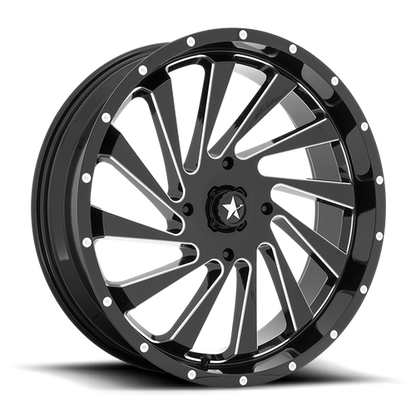 MSA Offroad Wheels | M46 BLADE | 22.0x7.00 | 4X156 | 0 | GLOSS BLACK MILLED