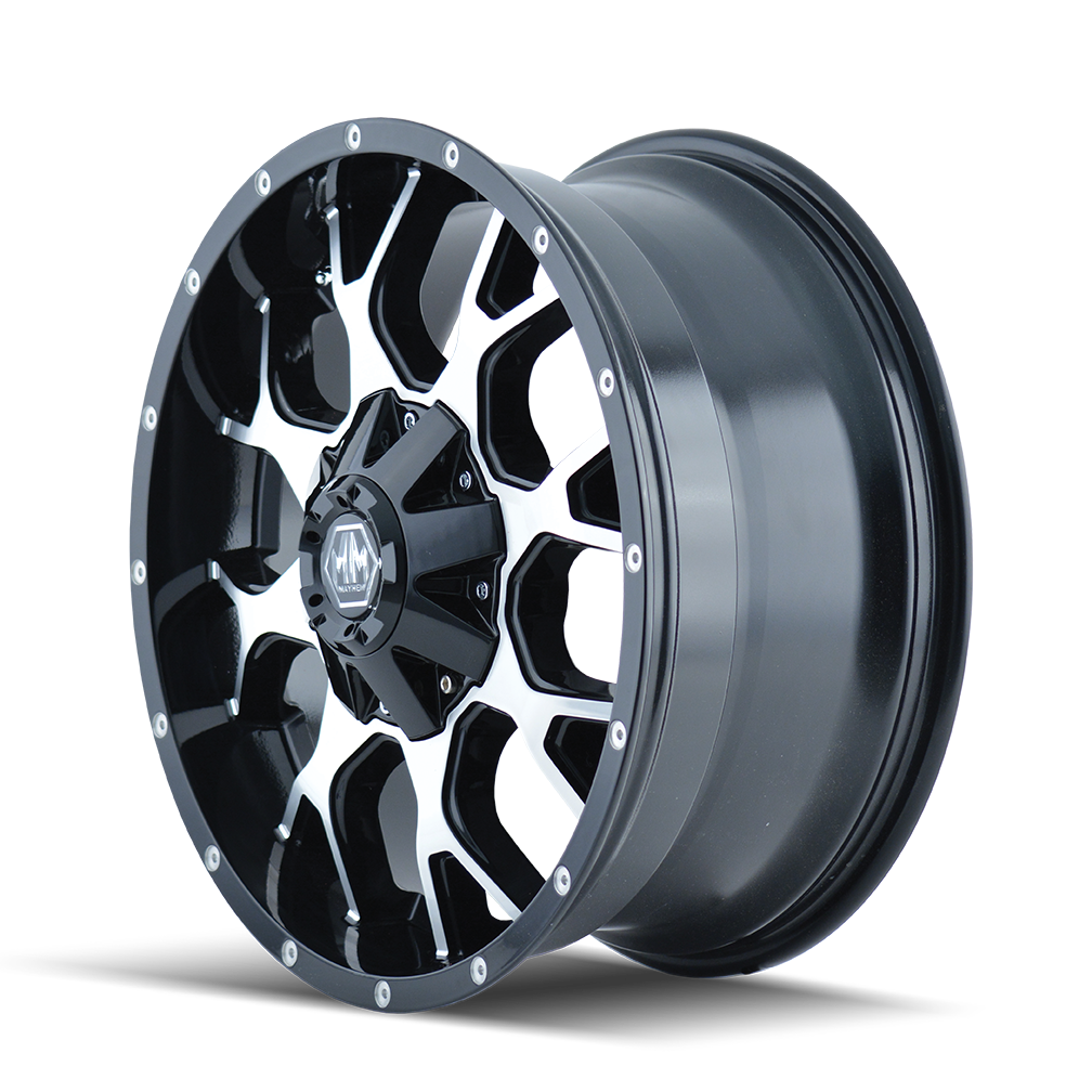 MAYHEM WARRIOR GLOSS BLACK MACHINED | 20x10 | 8-165.1 | -25mm | 8015-2176B