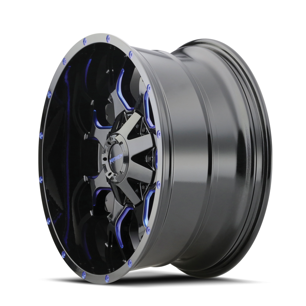 MAYHEM WARRIOR GLOSS BLACK MILLED PRISM BLUE | 20x9 | 6-135 | mm | 8015-2937BTB