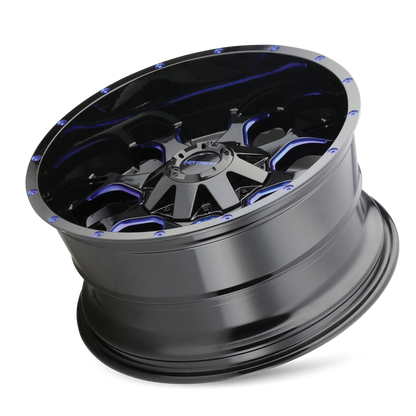 MAYHEM WARRIOR GLOSS BLACK MILLED PRISM BLUE | 20x9 | 5-127 | mm | 8015-2952BTB