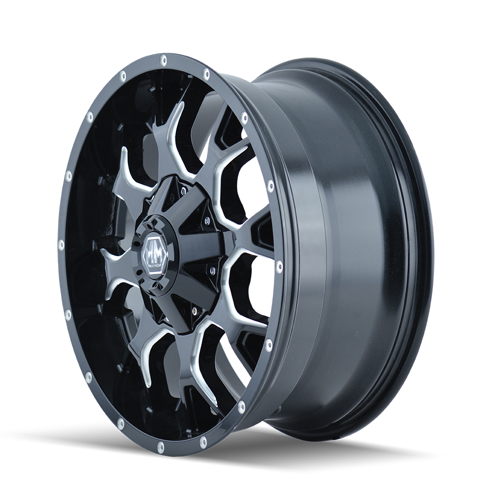 MAYHEM WARRIOR GLOSS BLACK MILLED | 17x7.5 | 5x108 | 40mm | 8015-7714M