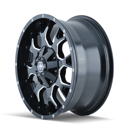 MAYHEM WARRIOR GLOSS BLACK MILLED | 17x7.5 | 5x108 | 40mm | 8015-7714M
