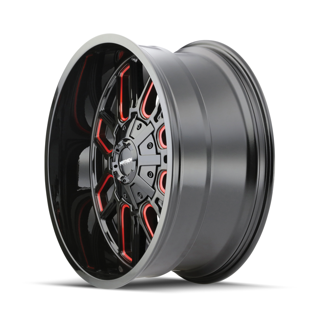 MAYHEM COGENT GLOSS BLACK MILLED PRISM RED | 17x9 | 6-135 | -12mm | 8107-7937BTR