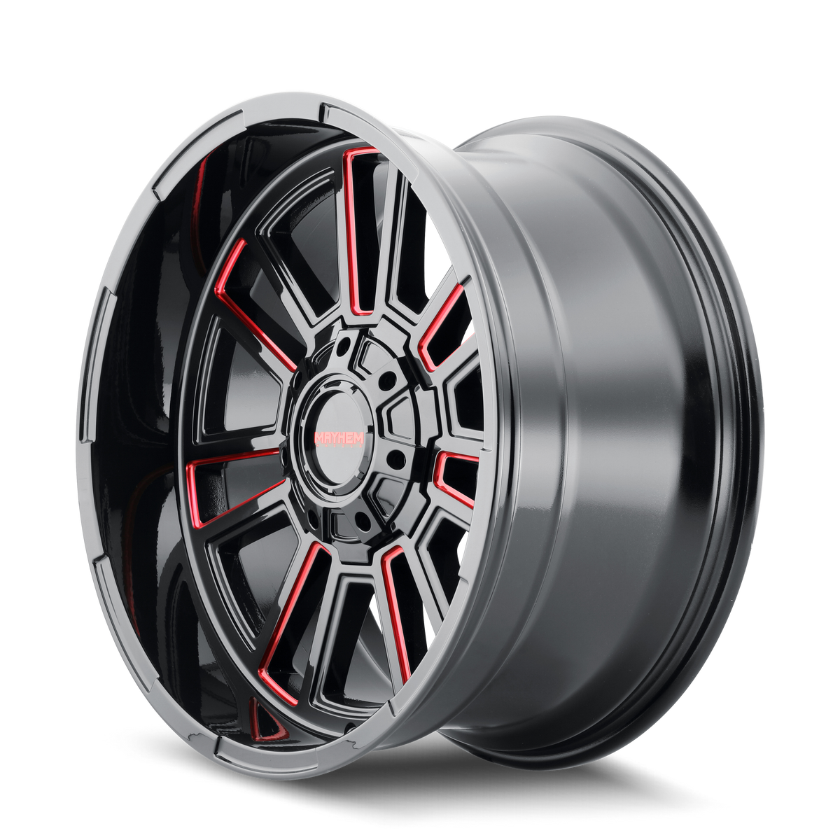 MAYHEM APOLLO GLOSS BLACK MILLED PRISM RED | 20x9 | 8x165.1 | mm | 8115-2981BTR
